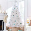 Premium Artificial White Pampas Christmas Tree w/ Foldable Metal Base - Thumbnail 1