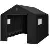 Outdoor Fabric Storage Shed w/ Metal Frame, Dual Zipper Doors - 10x8ft - Thumbnail 1