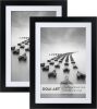 DOAI ART 24x36 Poster Frame Black 2 Pack without Mat or 20x30 Picture Frame with Mat - Polished Plexiglass for Wall Vertically or Horizontally Display - Wall Mounting Hardware Included - Thumbnail 1