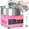 Cotton Candy Machine Commercial, 1000W Professional Cotton Candy Machine, Cotton Candy Maker with Stainless Steel Bowl, Bowl Cover and Sugar Scoop for Kids Birthday, Family Party, Festival (Pink) - Thumbnail 1