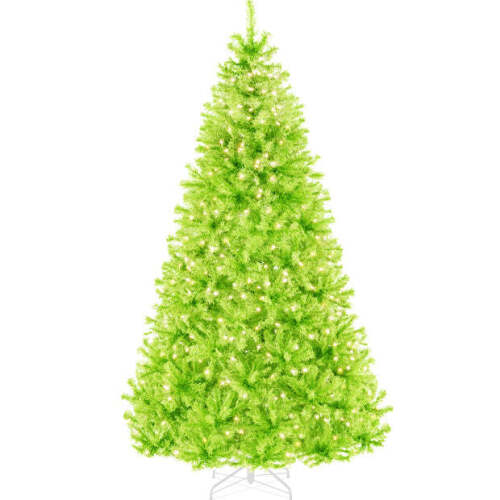 Pre-Lit Artificial Lime Green Christmas Tree w/ Incandescent Lights 4.5ft - Lot 10003