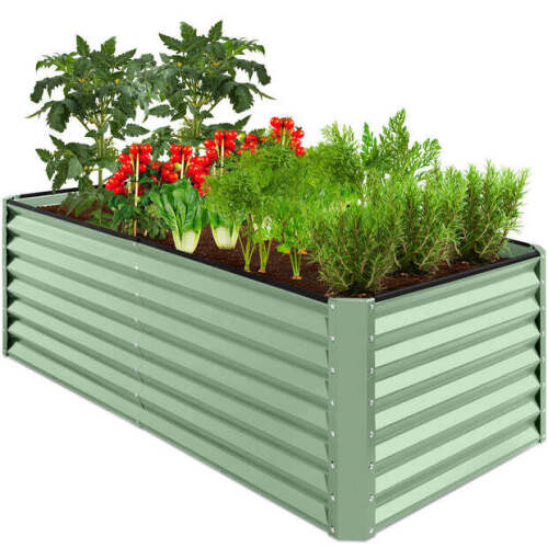 Outdoor Metal Raised Garden Bed for Vegetables, Flowers, Herbs - 6x3x2ft - Lot 7812