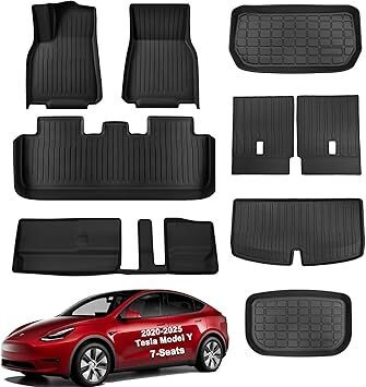 Floor Mats for Tesla Model Y 7 Seater 2020-2025 - Lot 133