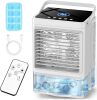 Personal Air Conditioner w/Remote & LED Screen, 90° Oscillation, 4H Timer, 7 LED Night Light, 2 Cool Mist, 3 Speeds Evaporative Air Cooler, Portable Air Conditioners for Bedroom Desk Camping - Thumbnail 1