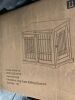 beeNbkks Dog Crate Furniture with Sliding Barn Door, Stylish Double Doors Wooden Kennel with Tray and Cushion, Decorative Indoor Pet House Side End Table for Medium Large Dogs - Thumbnail 4