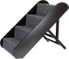 TRIXIE Dog Stairs with Nonslip Carpet - 4 Step Pet Stairs for Beds and Couches - Easily Adjustable - in Espresso Brown - Thumbnail 1