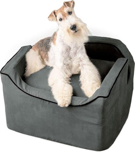 Snoozer Lookout I Dog Car Seat - Small Dog & Puppy Car Seat, Booster Bed for Small & Medium Size Pets up to 25 Lbs, Elevated, Washable w/ Containment Strap - Lot 235