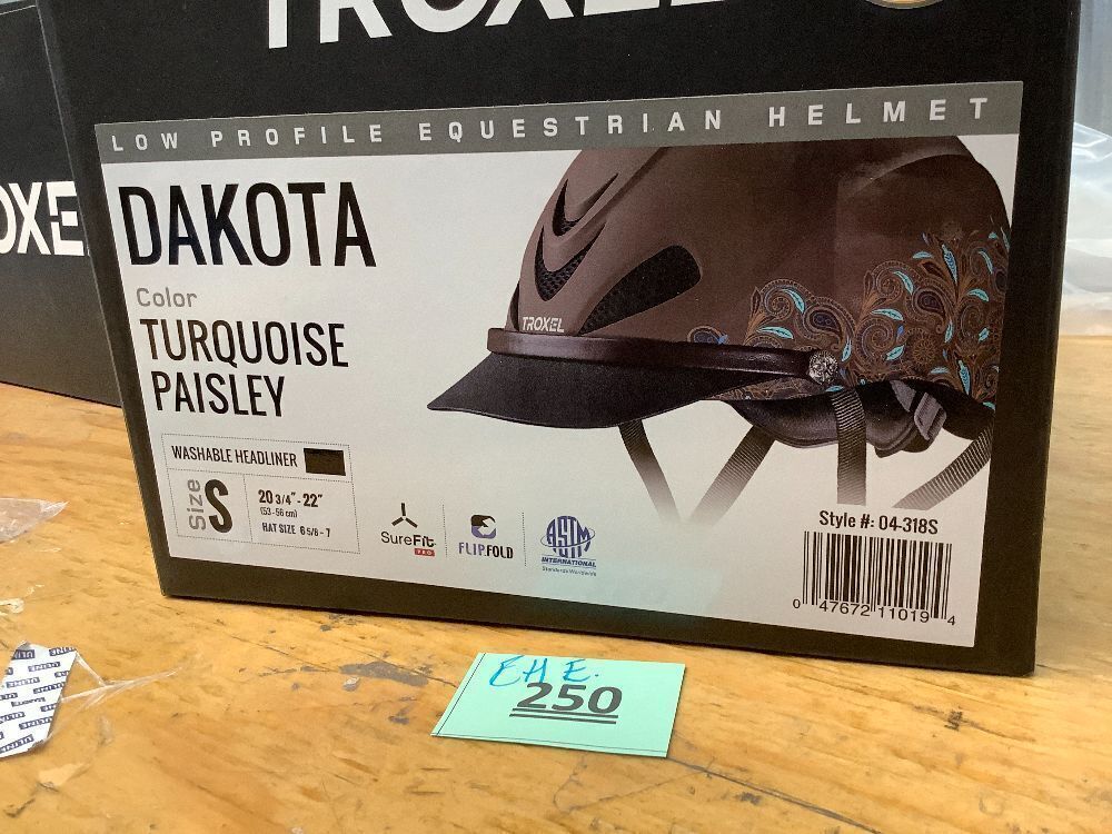 Troxel Dakota Turquoise Paisley All-Trails Helmet - Image 5 - Lot 250