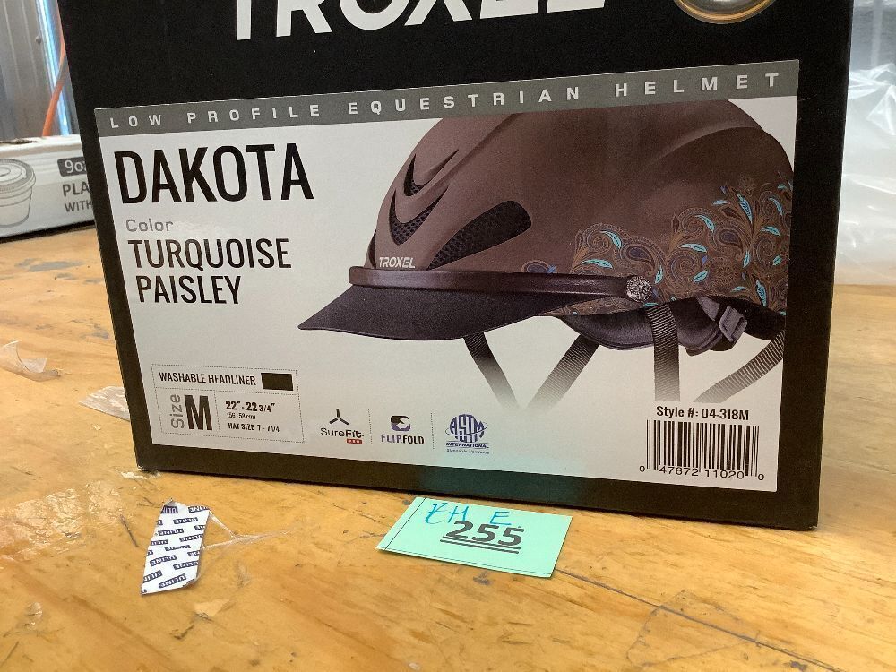 Troxel Dakota Turquoise Paisley All-Trails Helmet - Image 5 - Lot 255