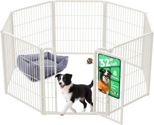 FXW Homeplus Indoor Dog Playpen, White, 32-in, 8-panel - Lot 251