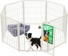 FXW Homeplus Indoor Dog Playpen, White, 32-in, 8-panel - Thumbnail 1