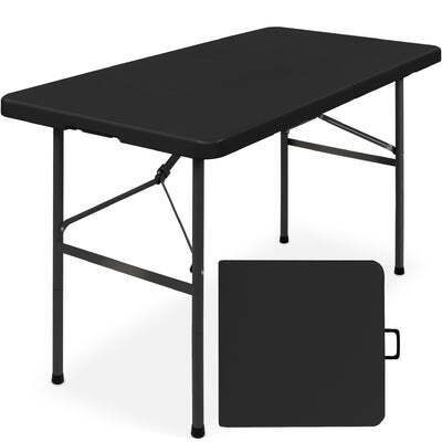 Portable Folding Plastic Dining Table w/ Handle, Lock - 4ft - Lot 287