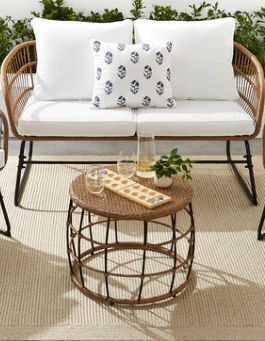 Wicker Outdoor Couch and Table Set - Image 1 - Lot 305