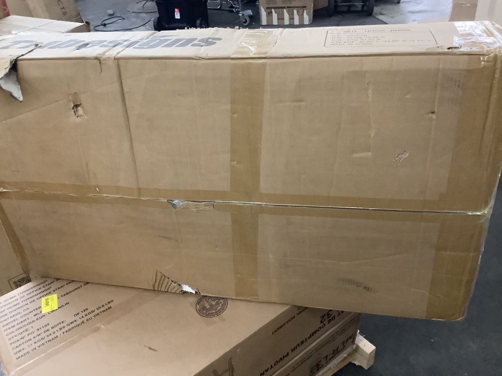 BYBLIGHT Capen 55 in. Rectangular Gray Engineered Wood 2-Drawer Computer Desk Corner Office Desk with Storage Shelves and Hutch - Image 4 - Lot 58JF