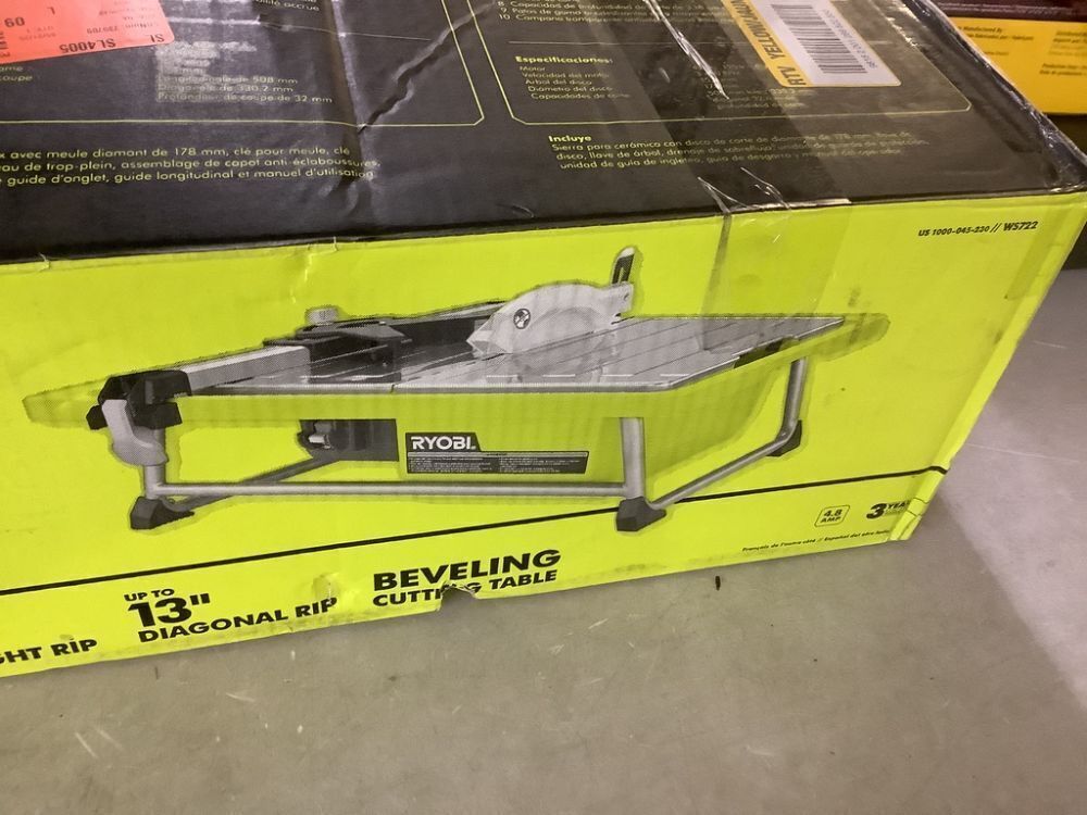 RYOBI 4.8 -Amps 7 in. Blade Corded Tabletop Wet Tile Saw - Image 5 - Lot 92JF