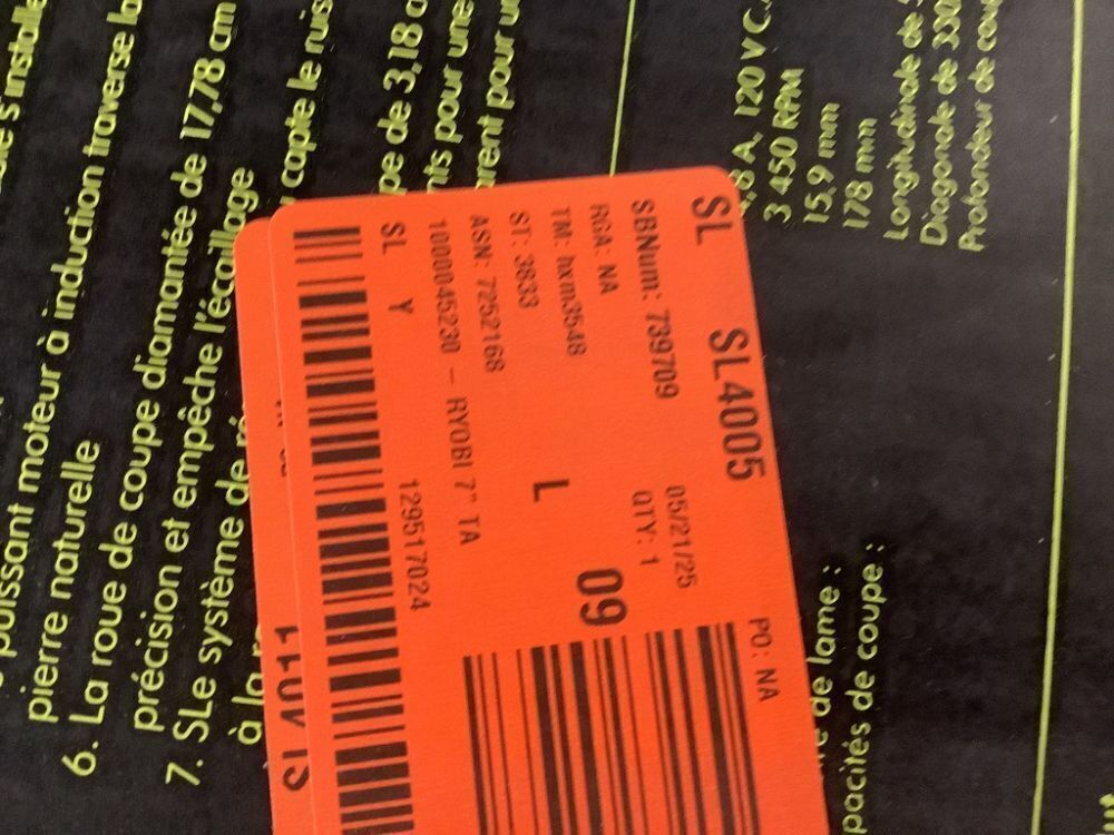 RYOBI 4.8 -Amps 7 in. Blade Corded Tabletop Wet Tile Saw - Image 7 - Lot 92JF