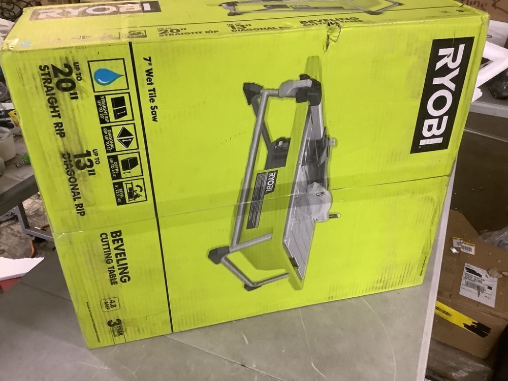 RYOBI 4.8 -Amps 7 in. Blade Corded Tabletop Wet Tile Saw - Image 9 - Lot 92JF