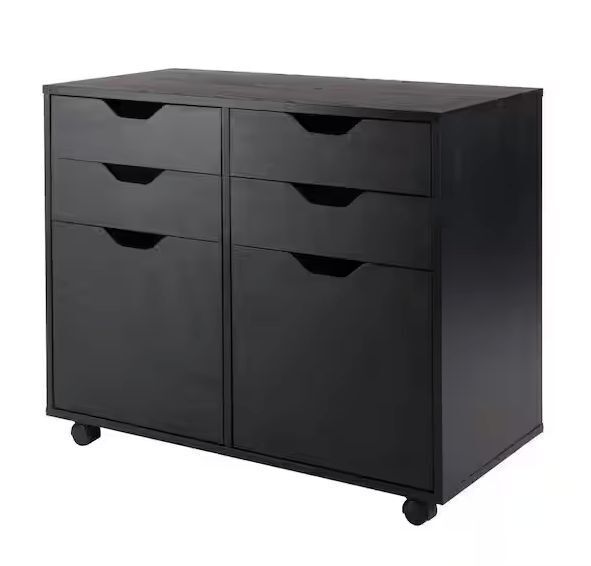 Halifax Black 2 Section Mobile Storage Cabinet - Image 1 - Lot 100JF