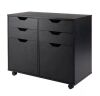 Halifax Black 2 Section Mobile Storage Cabinet - Thumbnail 1