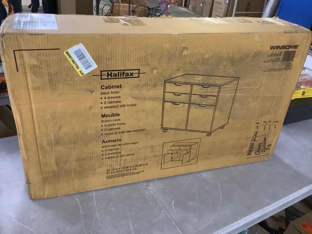 Halifax Black 2 Section Mobile Storage Cabinet - Image 2 - Lot 100JF