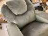 Push Back Microfiber Kids Recliner Chair with Footrest and Cup Holder - Thumbnail 3