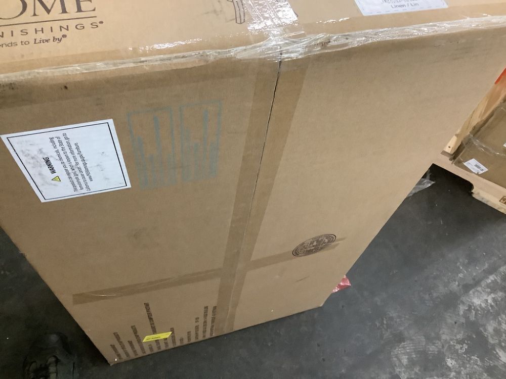 Office Star Products Miller 26.75in. Linen Faux Leather Full Back Wood Counter Stool - Image 4 - Lot 137JF