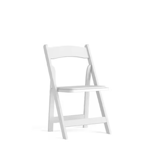 Flash Furniture Hercules Series White Wood Folding Chair with Vinyl Padded Seat - Image 1 - Lot 139JF