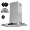Velivi 30 in. 900CFM Smart Convertible Ductless Wall Mount Range Hood in Stainless Steel with Gesture Sensing, Remote Control - Thumbnail 1
