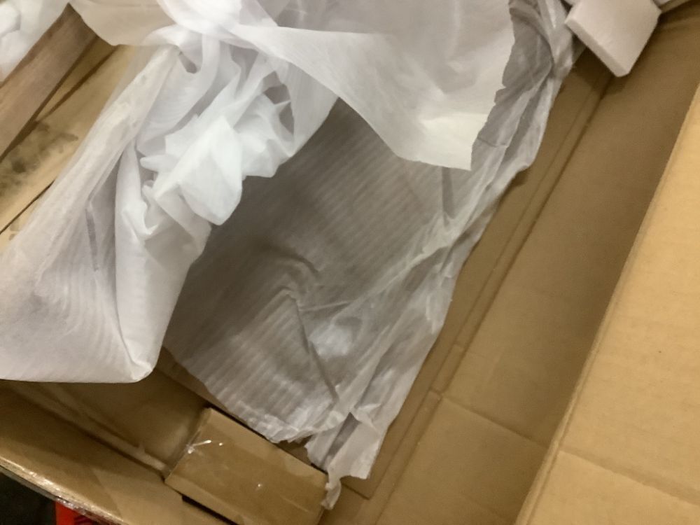 Nathan James Haven 72 in. Oak/Black 5-Shelf Etagere Bookshelf Oak Wood and Black Metal Frame with Arch Top and Open Shelves - Image 3 - Lot 145JF