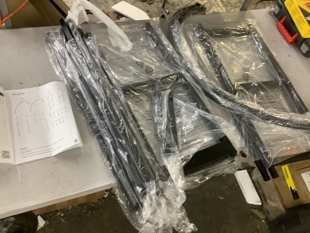 Nathan James Haven 72 in. Oak/Black 5-Shelf Etagere Bookshelf Oak Wood and Black Metal Frame with Arch Top and Open Shelves - Image 5 - Lot 145JF