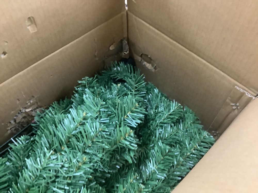 7.5' Unlit Artificial Green Spruce Christmas Tree, w/Easy Assembly - Image 4 - Lot 146