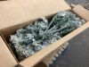 6' Snow Flocked Artificial Pine Christmas Tree w/ Foldable Metal Base - Thumbnail 2