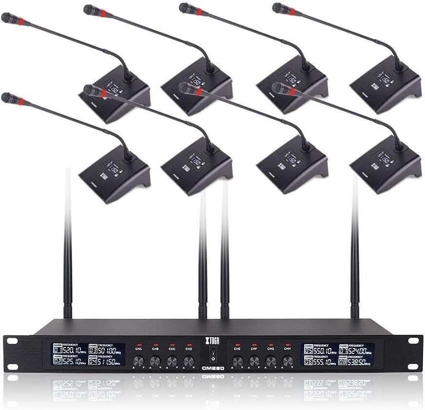 XTUGA CM280 UHF 8 Channel Professional Gooseneck Microphone System - Image 1 - Lot 152