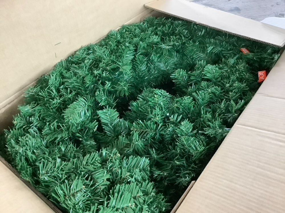 48" Pre-Lit Artificial Fir Christmas Wreath w/ Red Bow, LED Lights - Image 3 - Lot 162