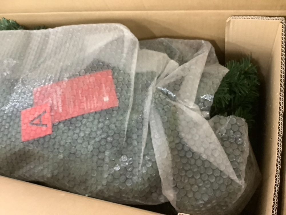 7.5' Pre-Lit Artificial Green Spruce Christmas Tree, w/Easy Assembly - Image 3 - Lot 166