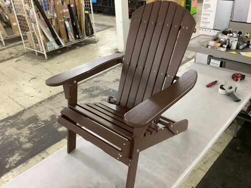 Folding Wooden Adirondack Chair - Small Chips in Wood - Lot 174