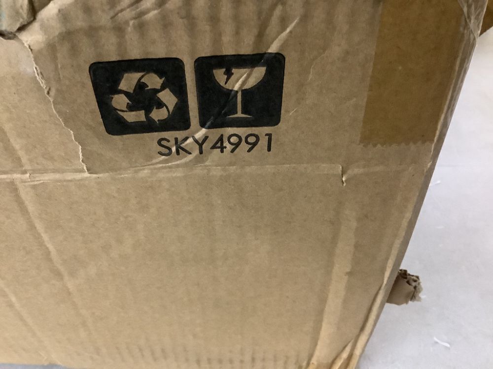 6' Pre-Lit Hinged Artificial White Pine Christmas Tree w/ Lights, Metal Stand - Image 4 - Lot 233