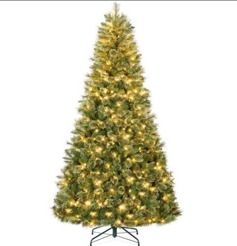 6' Pre-Lit Premium Cashmere Christmas Tree w/ Cordless Connection, LED Lights - Lot 244