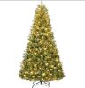 6' Pre-Lit Premium Cashmere Christmas Tree w/ Cordless Connection, LED Lights - Thumbnail 1