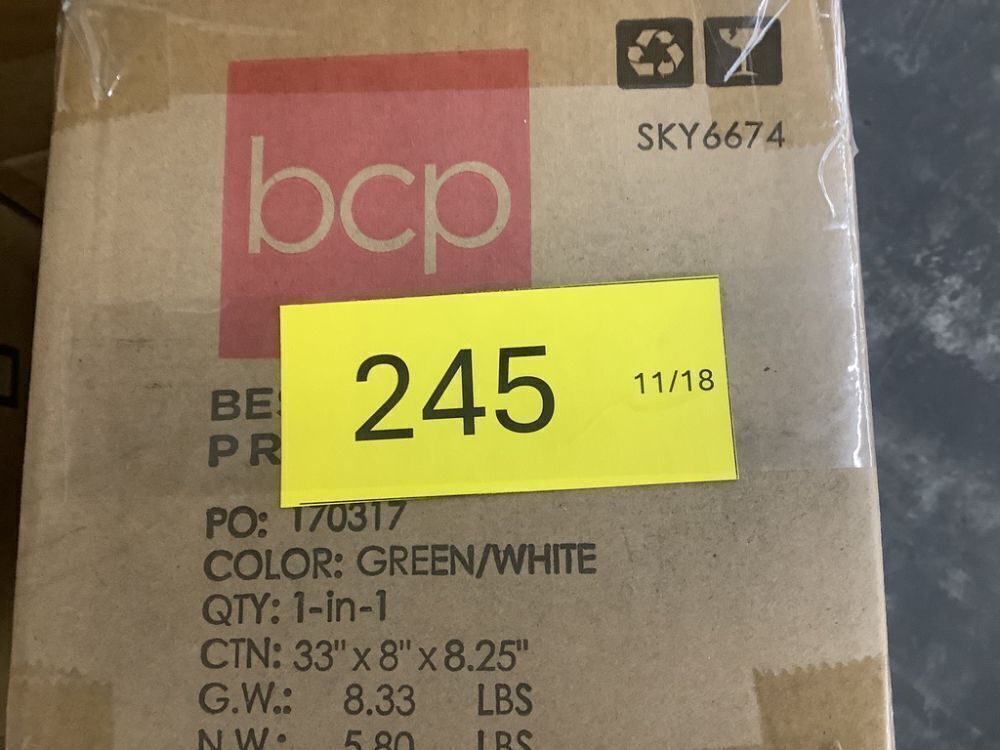 4.5' Green Pre-Lit Sparse Flocked Christmas Tree w/ 2-in-1 LEDs, Cordless Connection - Image 2 - Lot 245