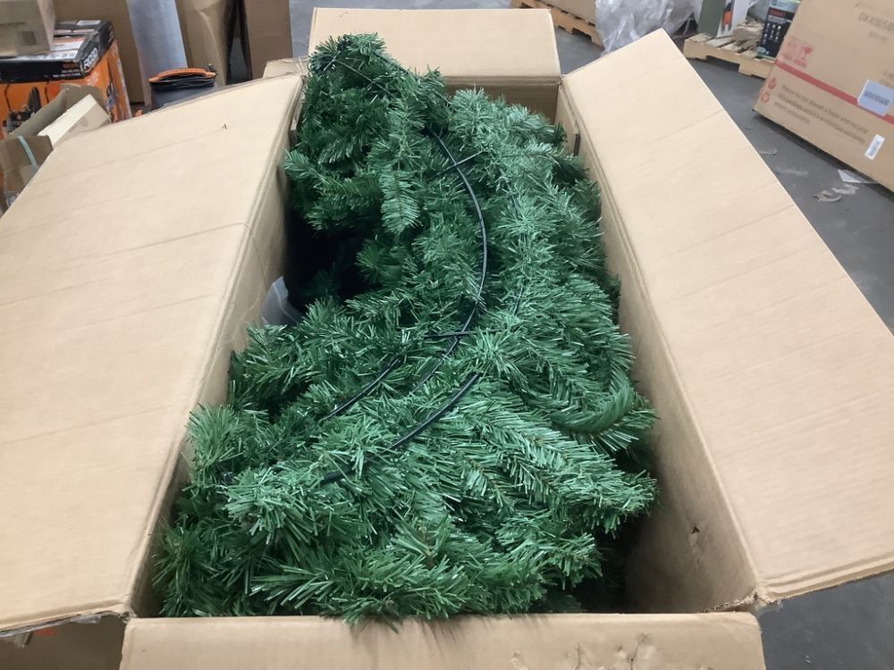 60" Pre-Lit Artificial Fir Christmas Wreath w/ Multicolor LED Lights, PVC Tips - Image 2 - Lot 247