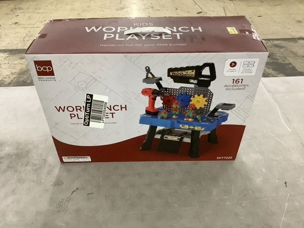 Pretend Play Workbench for Kids, Child's Toy Set w/ 150 Accessories - Image 2 - Lot 264