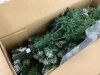 6' Pre-Lit Partially Flocked Pencil Christmas Tree w/ Pine Cones, Metal Stand - Thumbnail 4