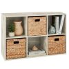 6-Cube Bookshelf, 11in Storage Display w/ Removable Panels, Customizable - Thumbnail 1