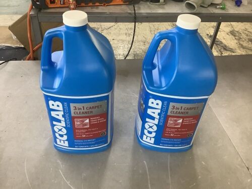 Lot of (2) ECOLAB 1 Gal. 3-in-1 Carpet Cleaner Concentrate - Lot 338JF