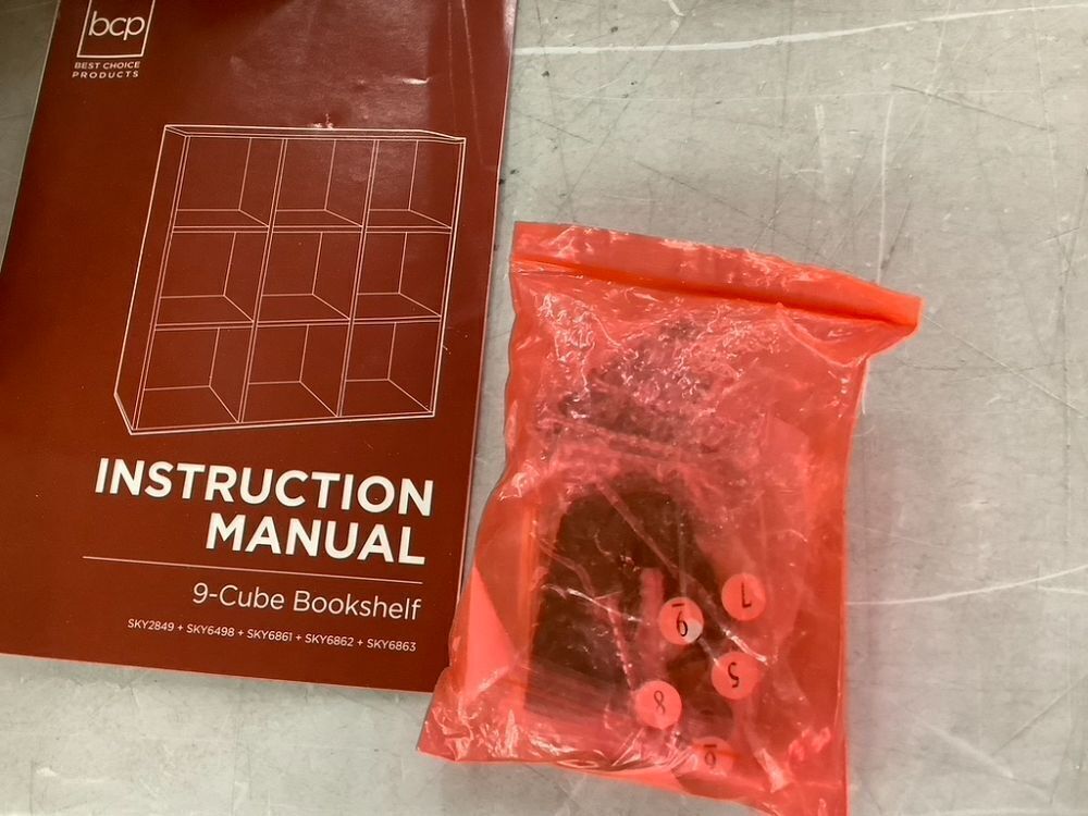 9-Cube Bookshelf Storage Display w/ 3 Removable Panels, Customizable Design - Image 4 - Lot 372