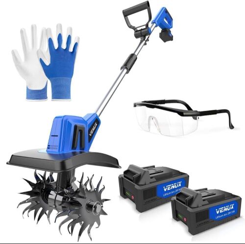 VENUX 20V Cordless Tiller Cultivator - Lot 375