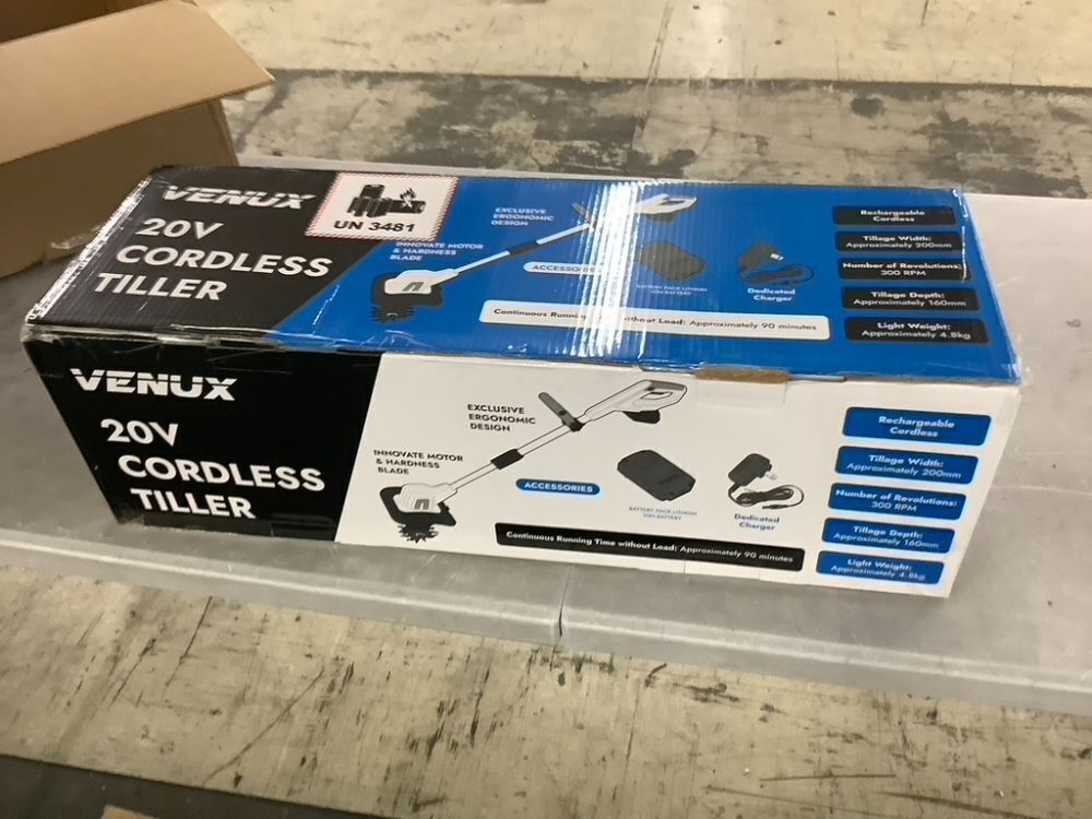 VENUX 20V Cordless Tiller Cultivator - Image 2 - Lot 375