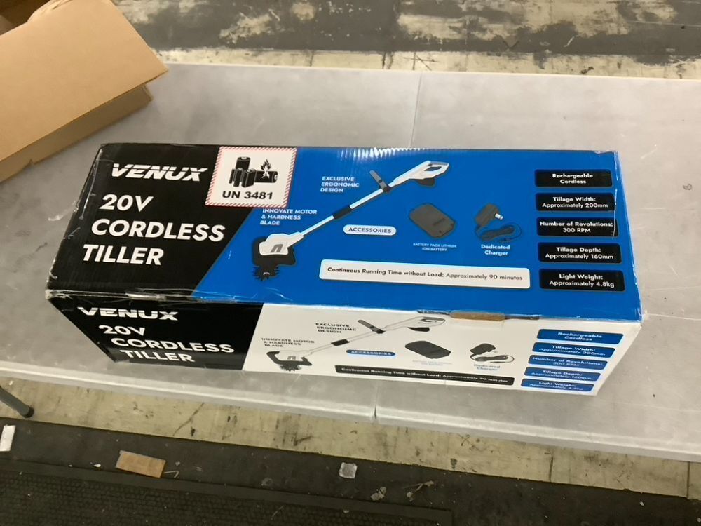 VENUX 20V Cordless Tiller Cultivator - Image 3 - Lot 375