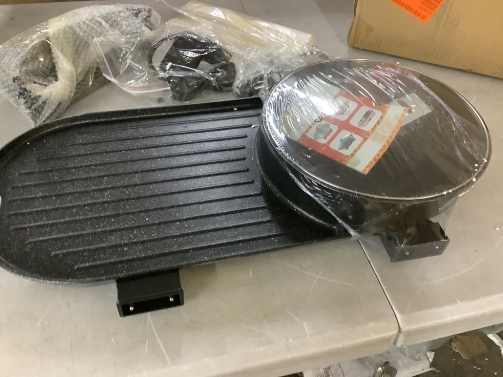 VEVOR Aluminum Alloy 2 in 1 Electric BBQ Grill and Hot Pot 72 sq. in. - Image 3 - Lot 432JF